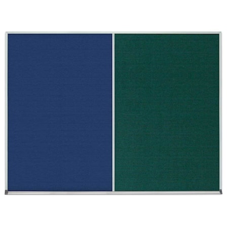 United Visual Products Triple Door Radius Corkboard, 72"X48", W UV80055-WHITE-FORBO
